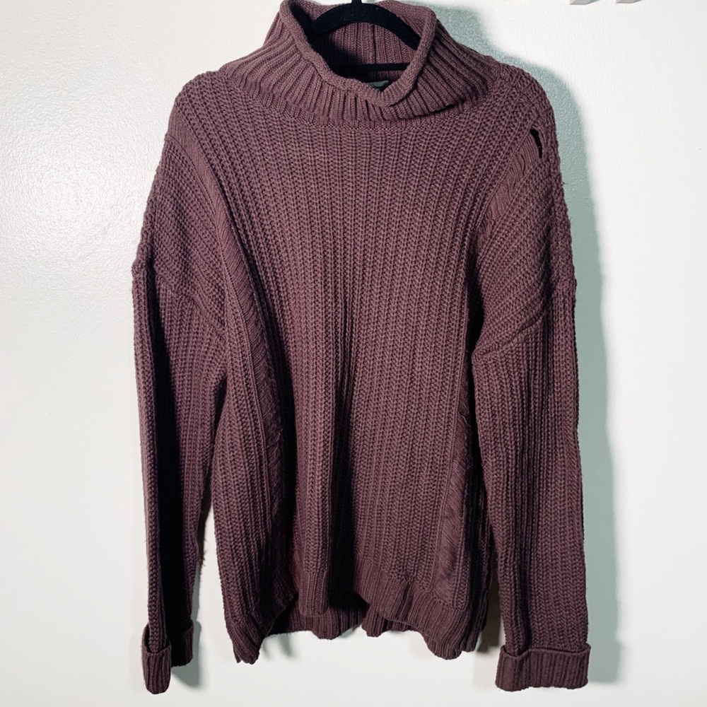 SUPPLIES Distressed Turtleneck